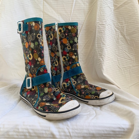 Killah Retro Floral mid-calf Boots US 8.5 - Picture 8 of 12